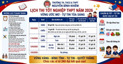 Lịch thi tốt nghiệp THPT năm 2026